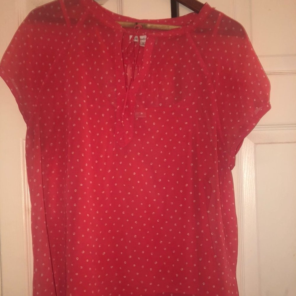 liz claiborne mauve /salmon color blouse 8/10
